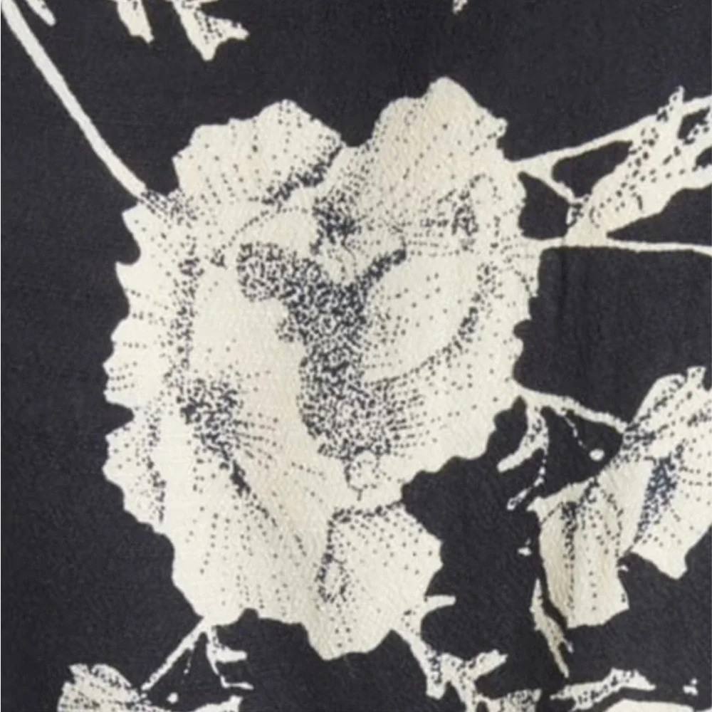 Free People French Quarter Print Wrap Flutter Sleeve Minidress, Black Onyx Combo - Picture 7 of 10